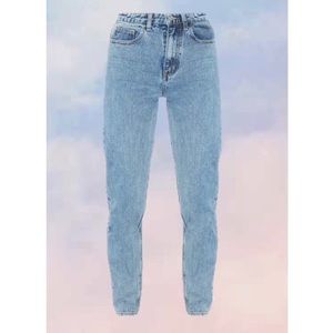PLT vintage wash mom jeans